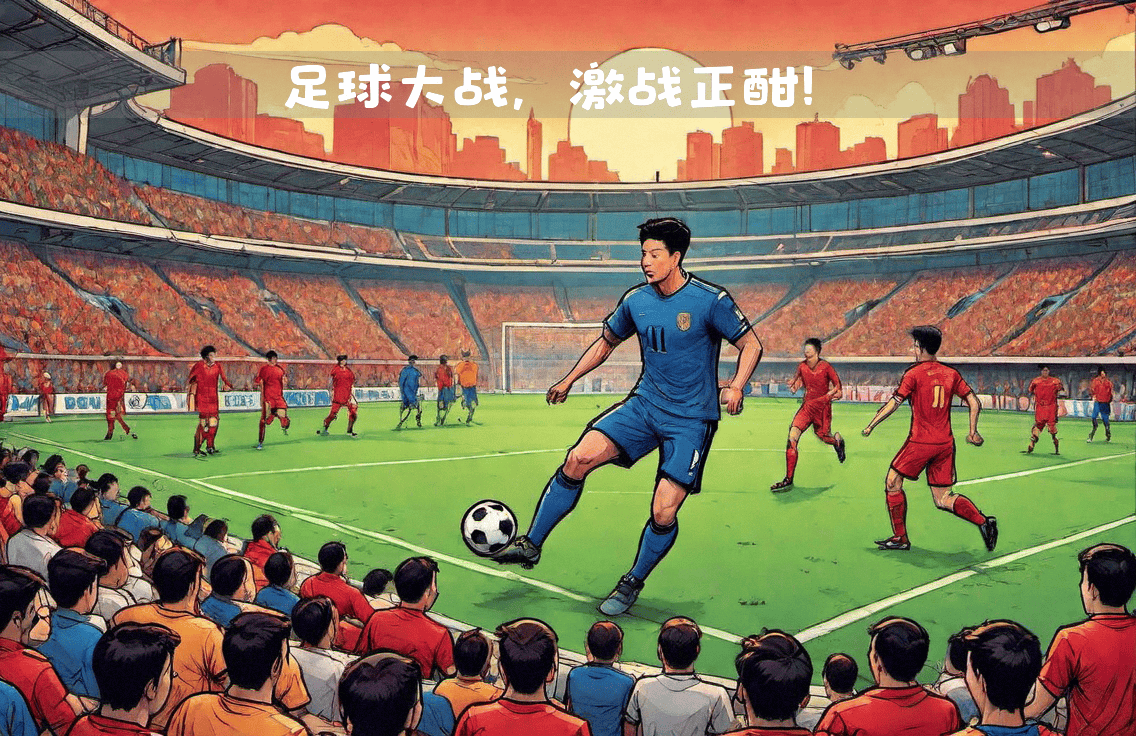 足球明星对决，球场上激烈竞争